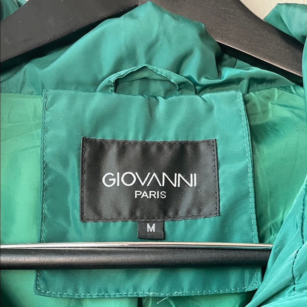 Green Puffer Jacket Giovanni Paris Size M - Picture 3 of 8